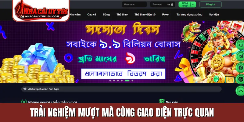 Trải nghiệm mượt mà cùng giao diện trực quan